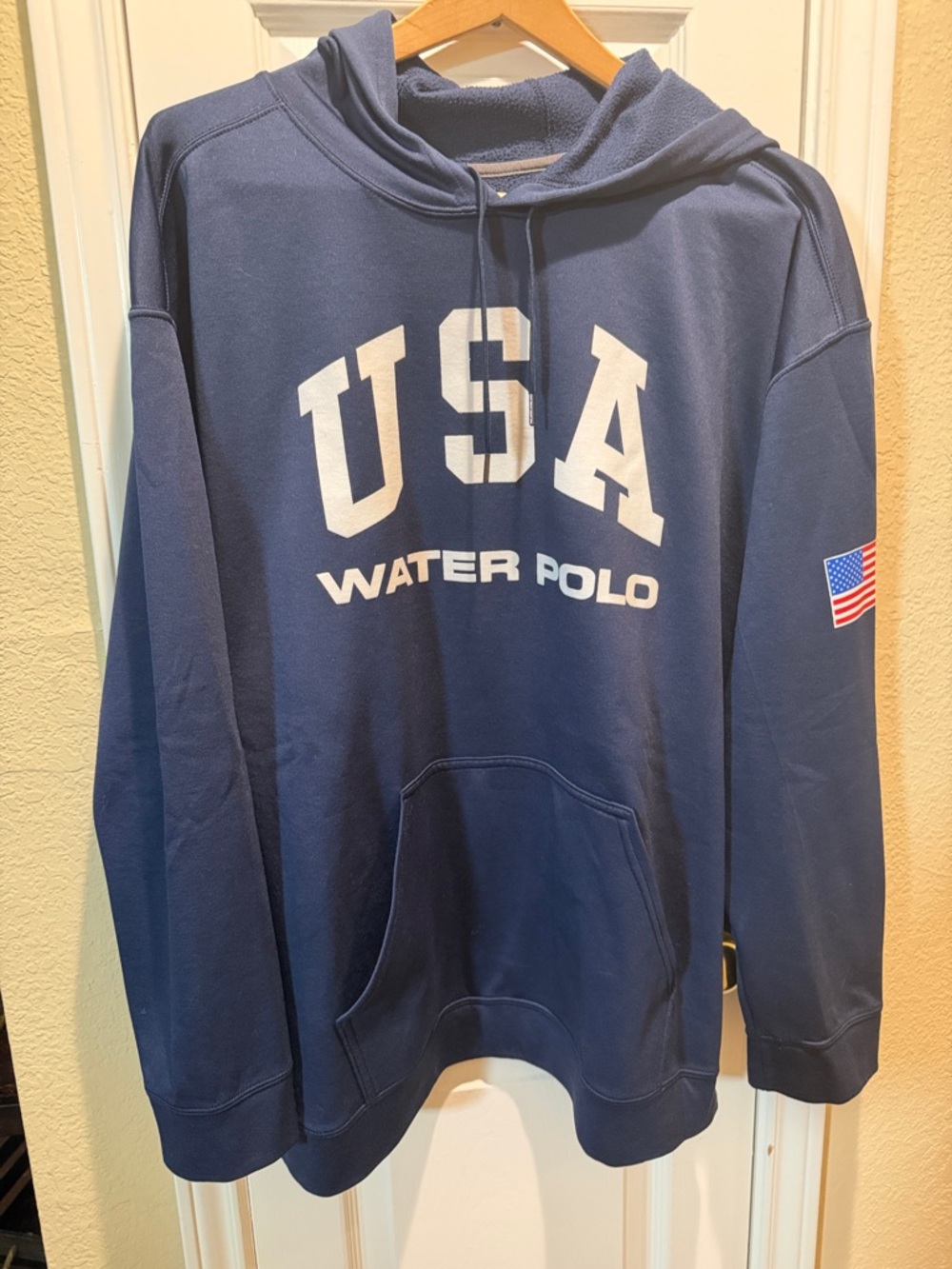 Gildan Navy Blue USA Water Polo Hooded Sweatshirt